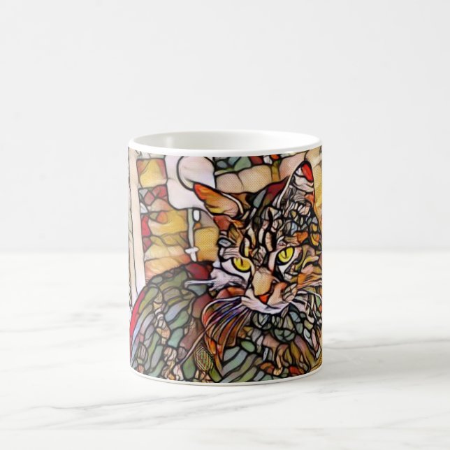 Tasse de chat en verre souillé (Centre)