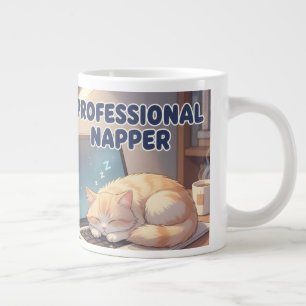 Tasse de chat mignon dormeur professionnel Matin