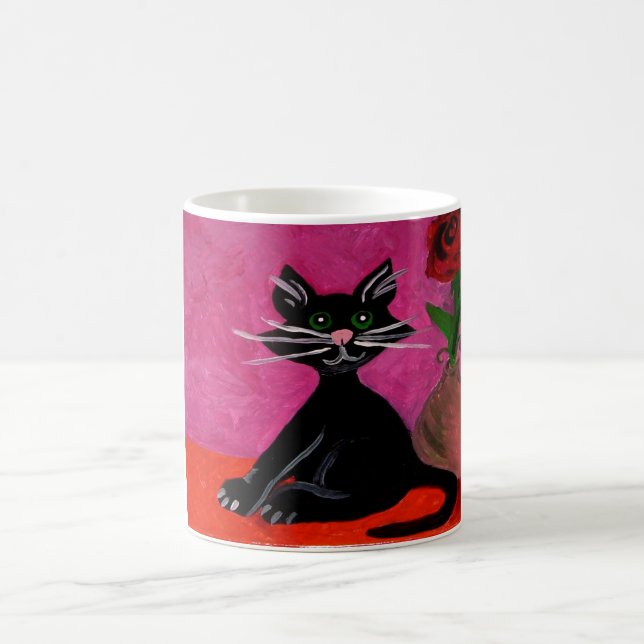 Tasse de chat noir (Centre)