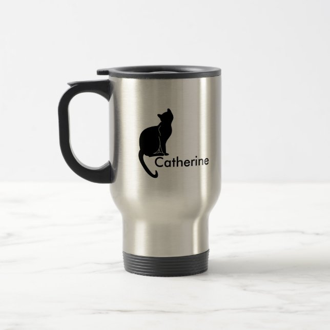 Tasse de chat noir (Gauche)