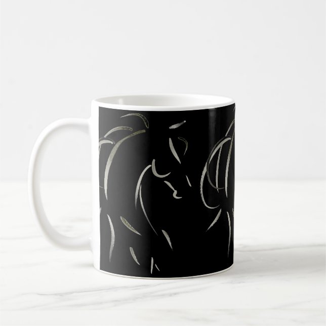 Tasse de cheval d'Equus dans le noir (Gauche)