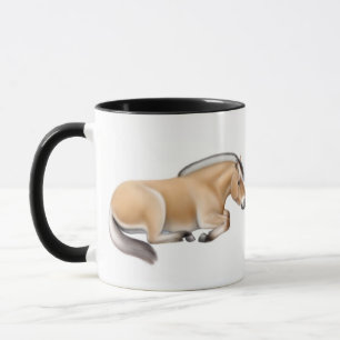 Tasse de chevaux de fjord au repos