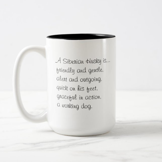 Tasse de chien de traîneau sibérien (Gauche)