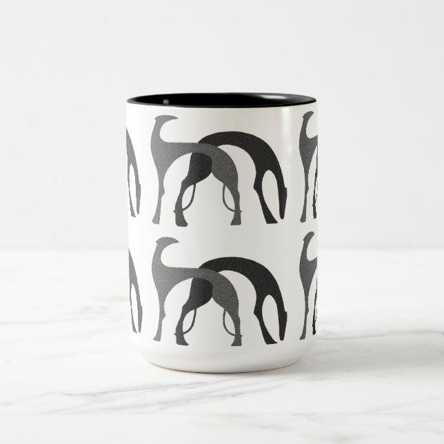 Tasse de chiens d'art déco (Centre)