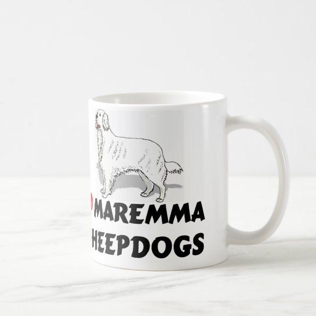 Tasse de chiens de berger de Maremma d'amour (Droite)