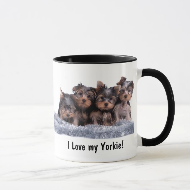 Tasse de chiot de Yorkshire Terrier (Droite)