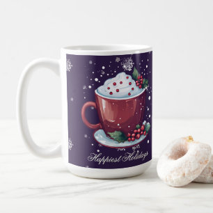 Tasse de Chocolat Chaud de Noël Mug à Café Viole