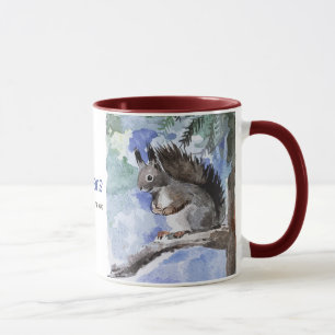 Tasse de chocolat chaud écureuil