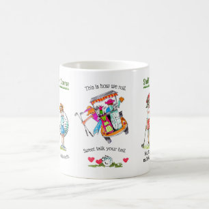 Tasse de choses amusantes sur le parcours de golf
