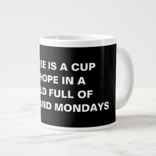 Tasse de citation de café drôle minimaliste spécia