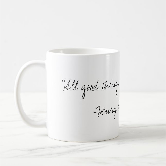 Tasse de citation de Henry David Thoreau (Gauche)