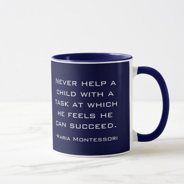 Tasse de citation de Maria Montessori (Droite)