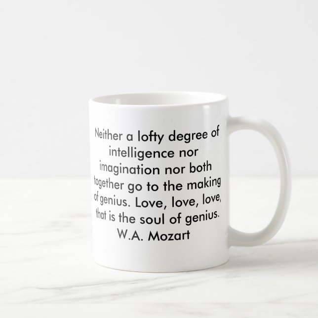 Tasse de citation de Mozart (Droite)