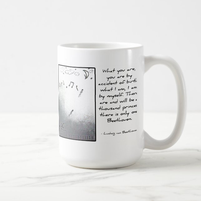 Tasse de citation de sonate de clair de lune de (Droite)