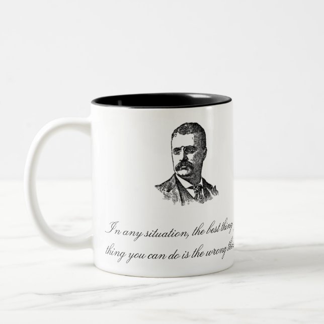 Tasse de citation de Teddy Roosevelt (Gauche)