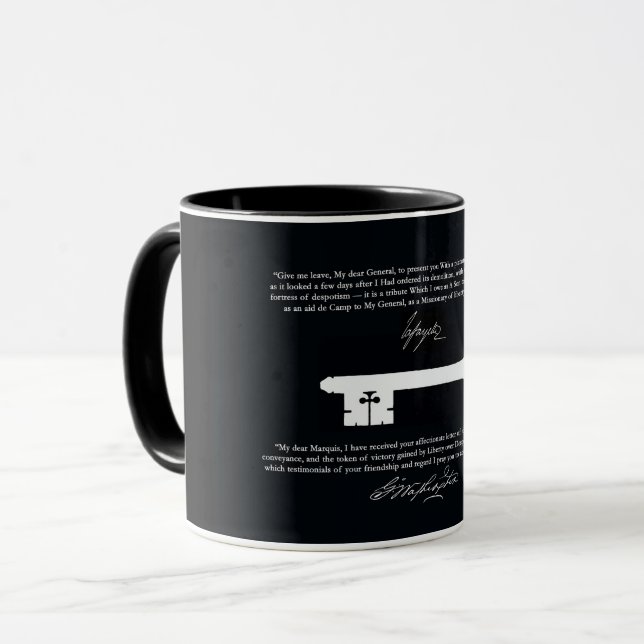 Tasse de clé de la liberté de George Washington (Devant gauche)