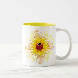 Tasse de coccinelle et de tournesol