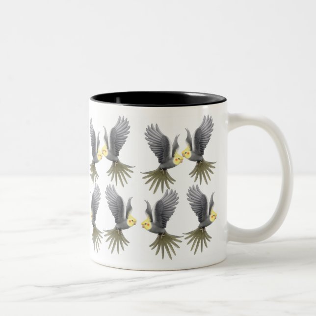 Tasse de Cockatiels de vol (Droit)