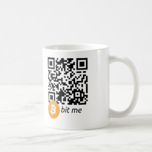 Tasse de code du portefeuille QR de Bitcoin