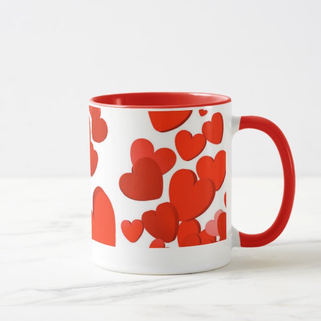 Tasse de coeur colorée par rouge enchanteur (Droite)