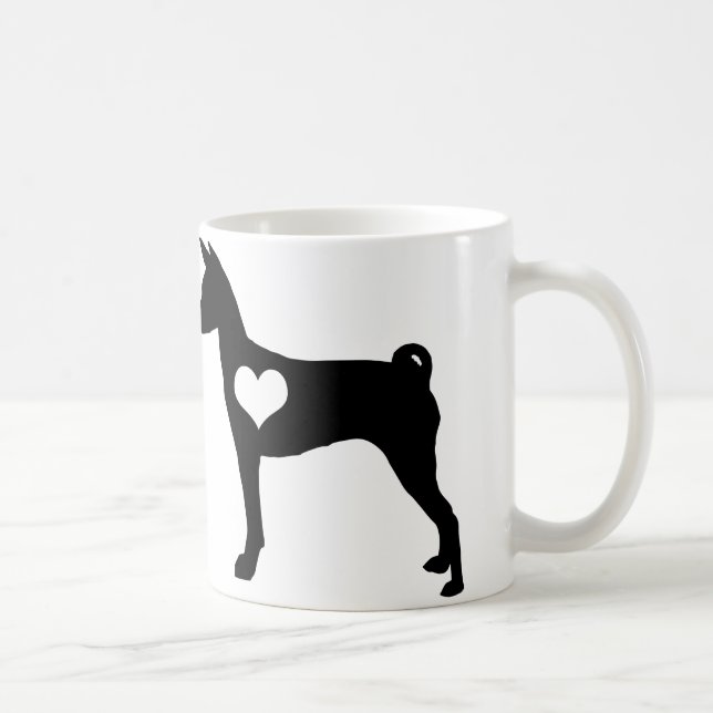 Tasse de coeur de Basenji (Droite)