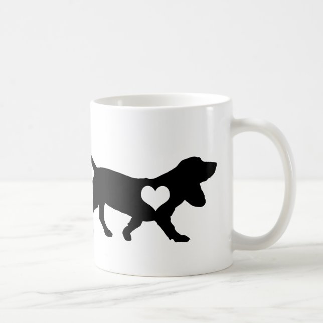 Tasse de coeur de Basset Hound (Droite)
