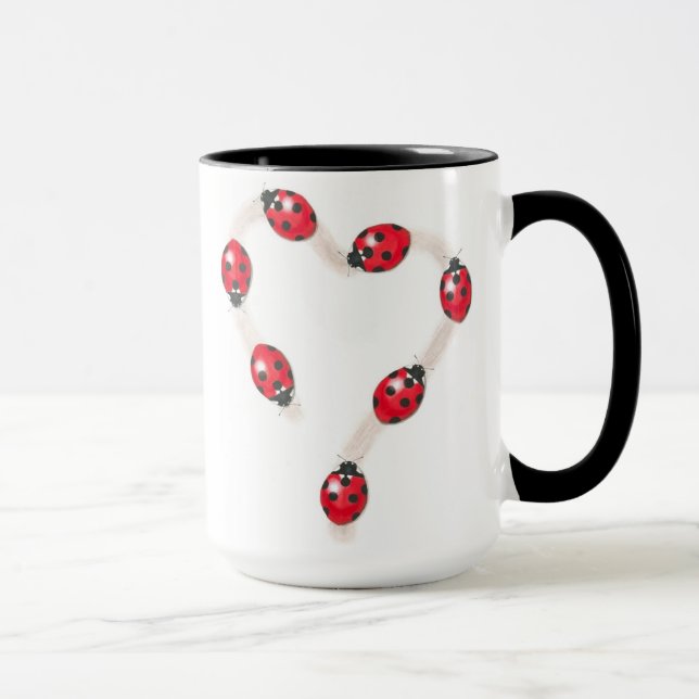 Tasse de coeur de coccinelle (Droite)