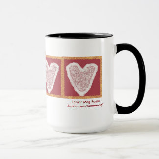 Tasse de coeur de dentelle