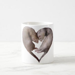 Tasse de coeur de furet