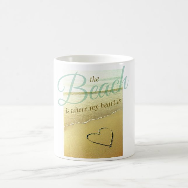 Tasse de coeur de plage (Centre)