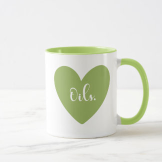Tasse de coeur d'huiles (vert)