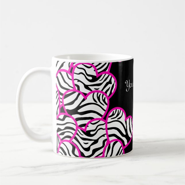Tasse de coeur Zebra (Gauche)