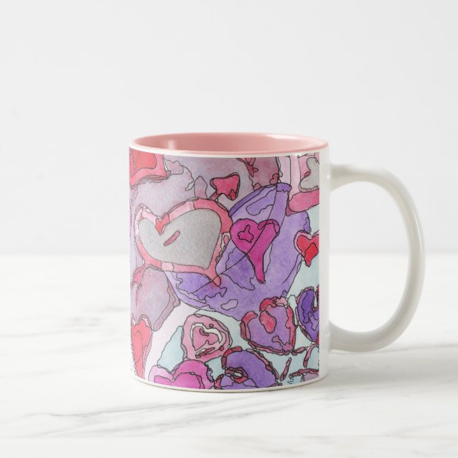 Tasse de coeurs de Valentine (Droit)
