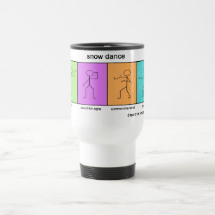 Tasse de Cofee de voyage isolée par jour de neige
