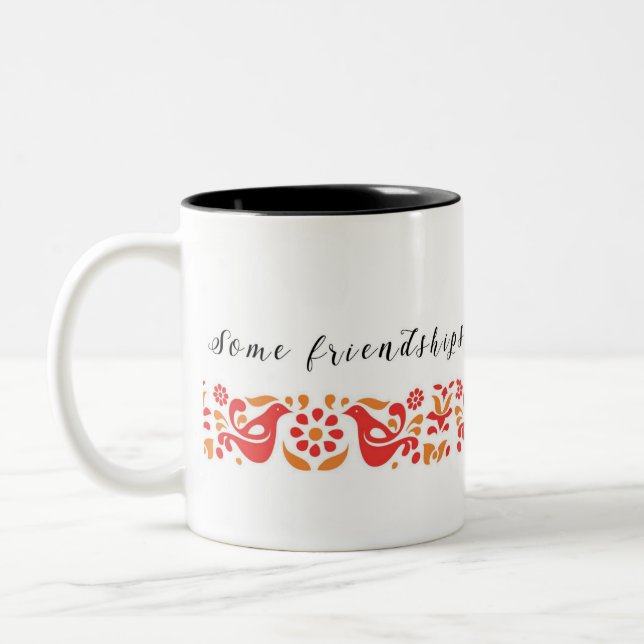 Tasse de Coffe comportant la conception d'amitié (Gauche)