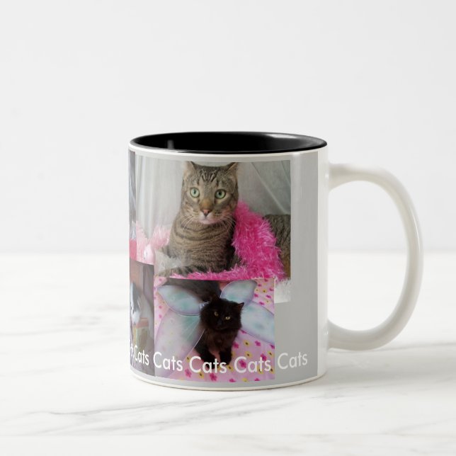 Tasse de collage de chat (Droit)