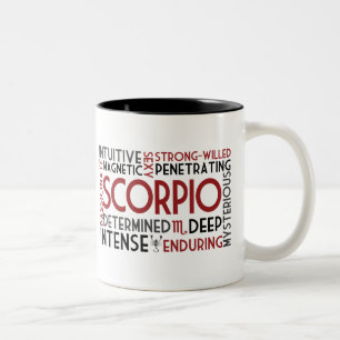 Tasse de collage de mot de Scorpion