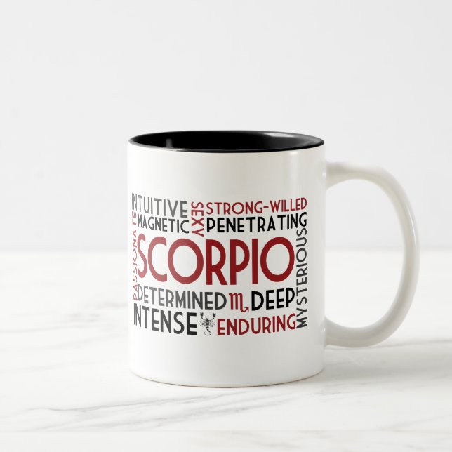 Tasse de collage de mot de Scorpion (Droit)