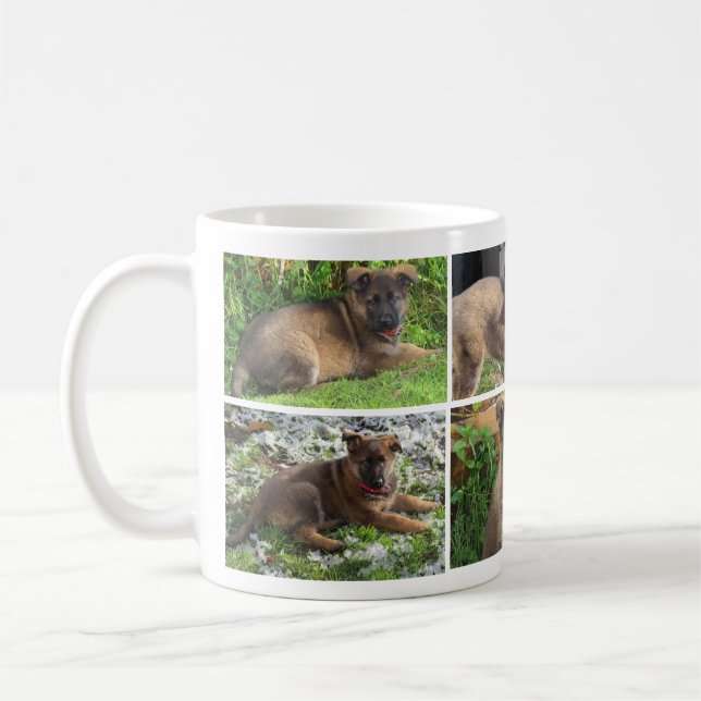 Tasse de collage de photo de chien (Gauche)