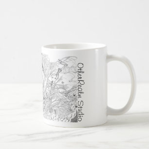 Tasse de collage d'imaginaire et de mythe