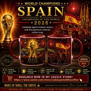 Tasse de collection Café Espagne Champions du Mond