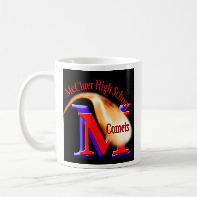 Tasse de comète de lycée de McCluer avec le nom (Gauche)
