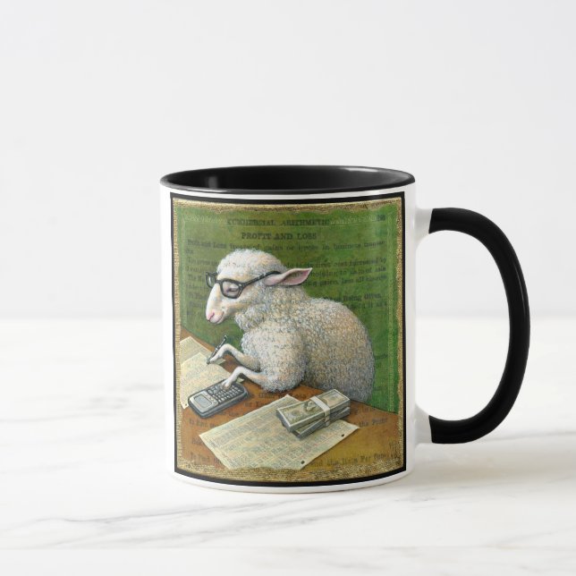 Tasse de comptable, comptant des moutons (Droite)