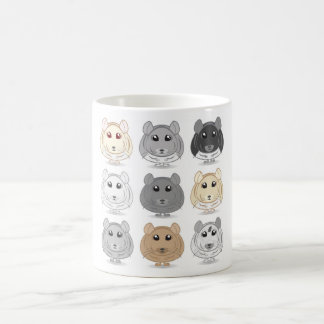 Tasse de conception de neuf chinchillas