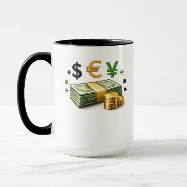 Tasse de conception de pile d'argent moderne (Gauche)