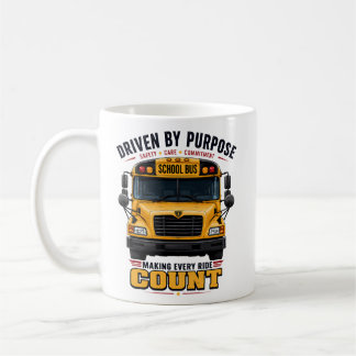 Tasse de conducteur d'autobus scolaire motivé par