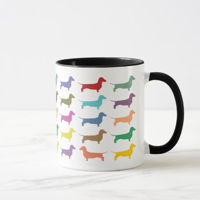 Tasse de confettis de teckel (Droite)