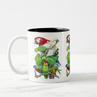 Tasse de confiture de perroquet