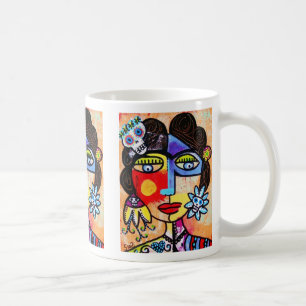 Tasse de corail de crâne de sucre, café, thé