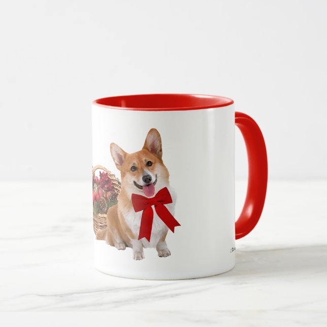 Tasse "de corgi de Noël" (Devant droit)